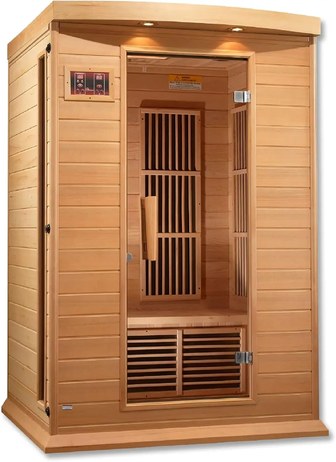 Dynamic Saunas Maxxus Toulouse 2-Person Modern Electric Far Infrared 6-Panel Sauna FM Radio CD Player Aux Port Built-In Speakers