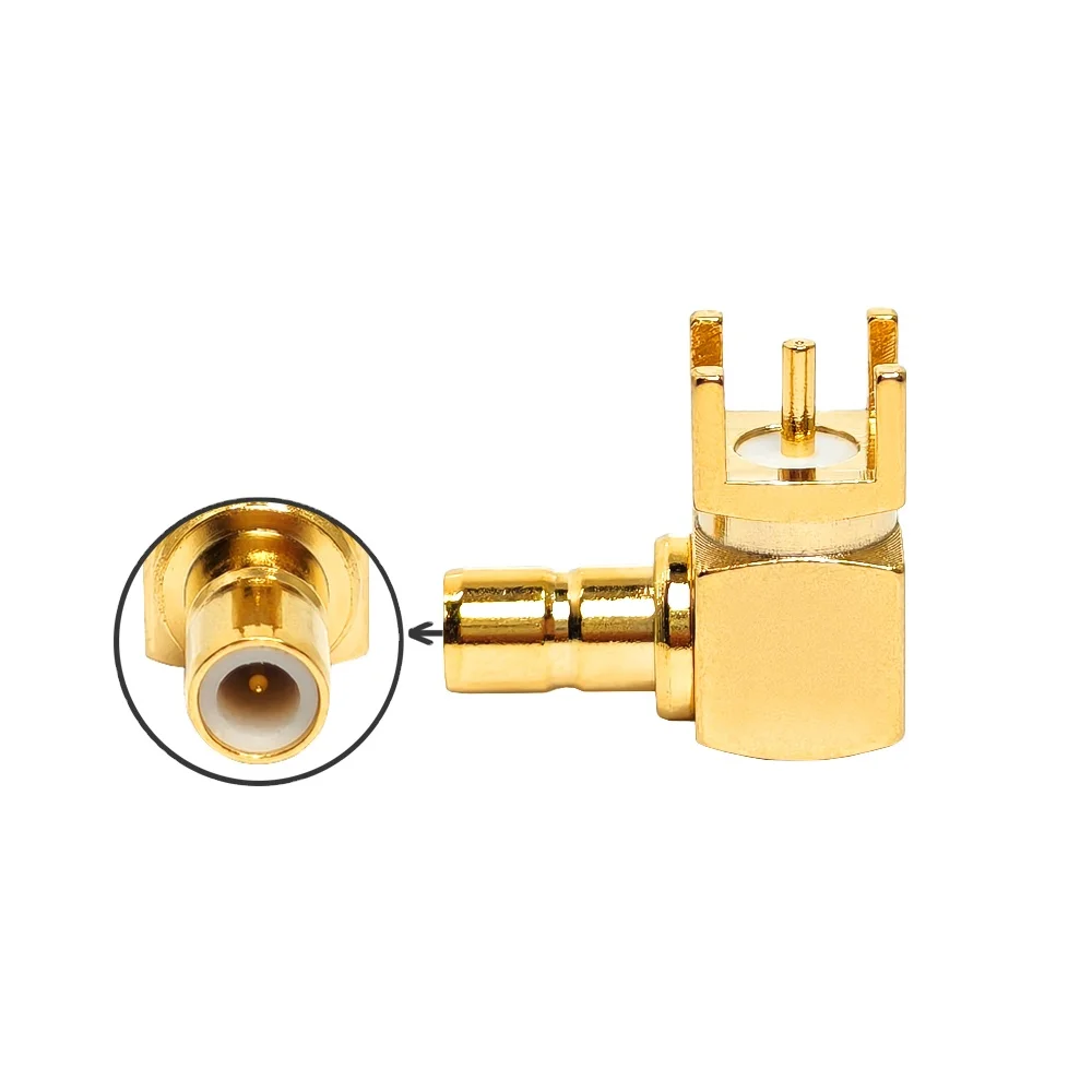 SMB Male RF Connector PCB Mount Right Angle PCB Solder Antenna Smb Connector