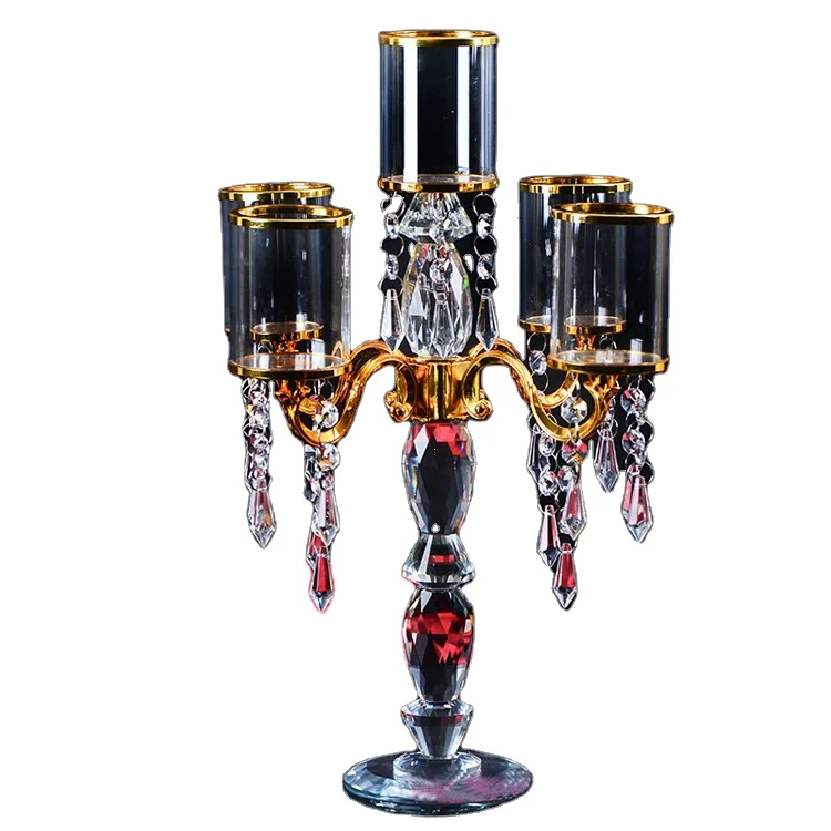 2018 Hot Sale Wedding Table Center Crystal Candlestick Home Decorations