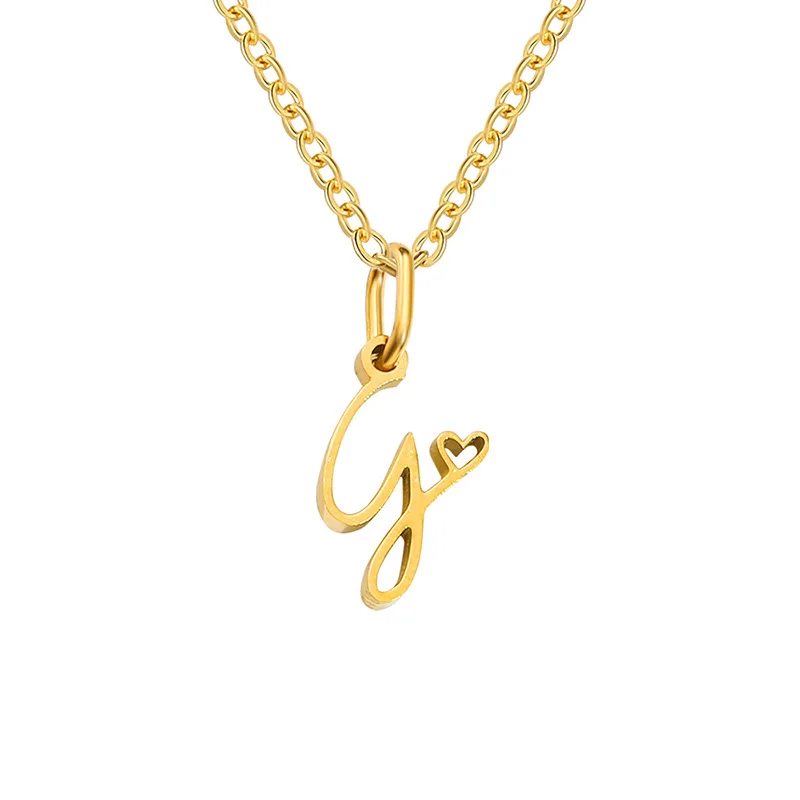 Heart Initial Necklace