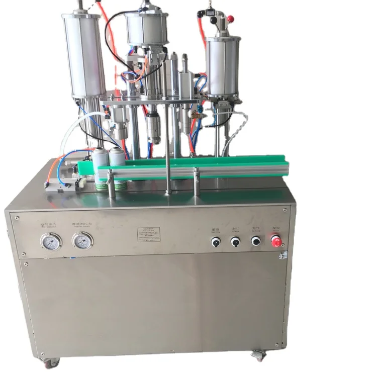 
 Усовершенствованные полуавтоматические пневматические аэрозольные разливочные машины  