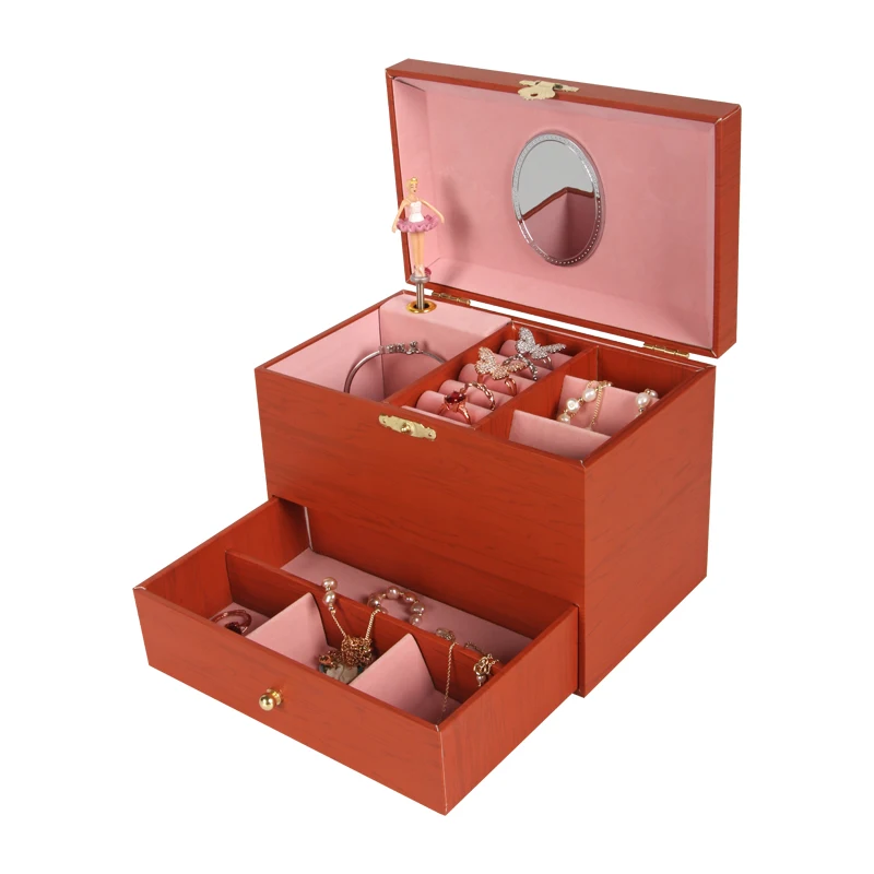 2022 Christmas music box style wooden music box arts and crafts creative Christmas gift desk place children's toys