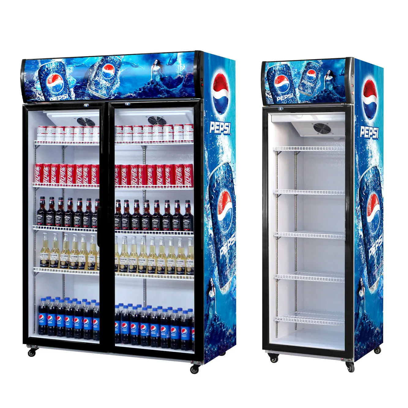 Glass Door Pepsi Cooler Commercial Pepsi Coke Refrigerator Upright ...