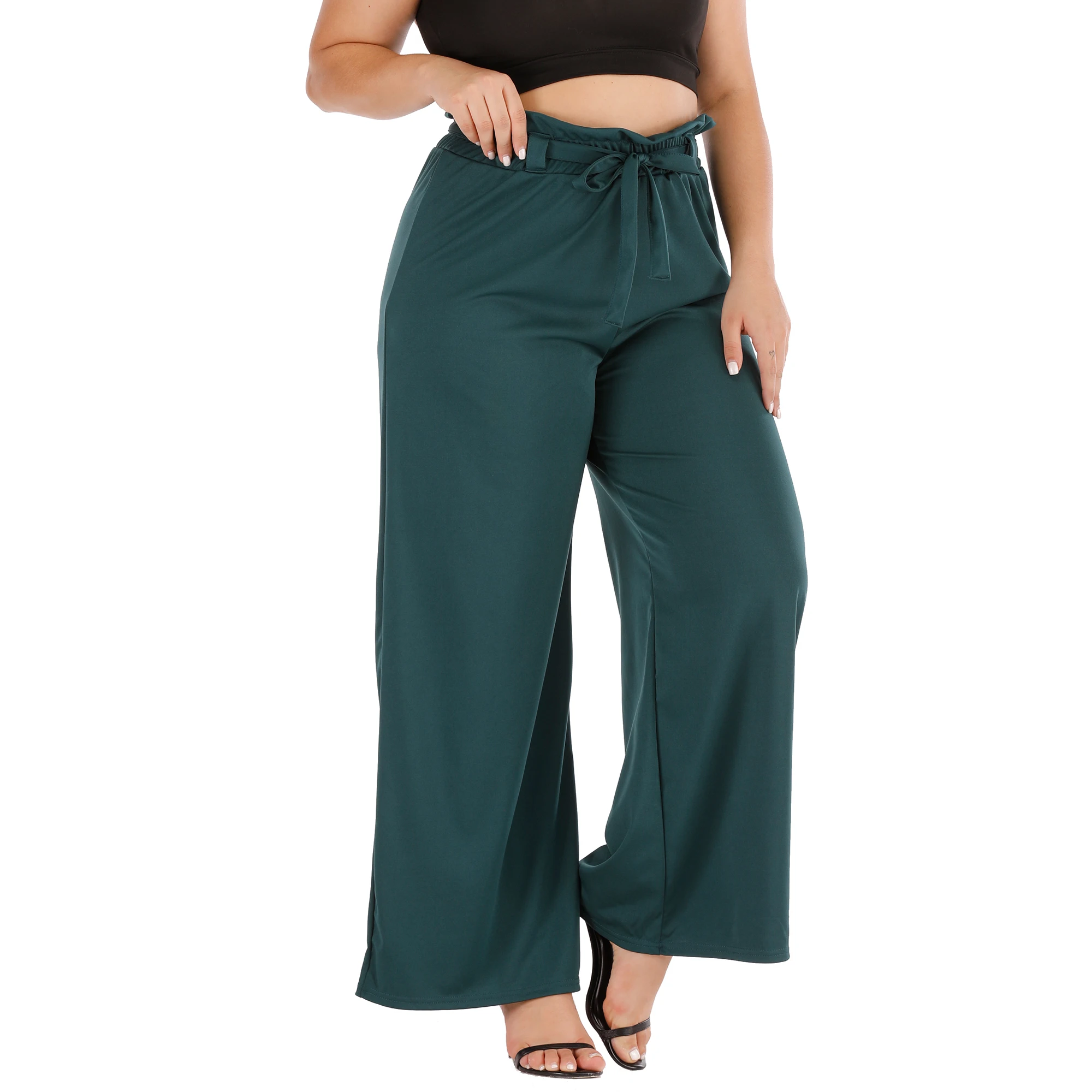 Plus Size Pants for Women Wide Leg Palazzo High Waisted Lounge