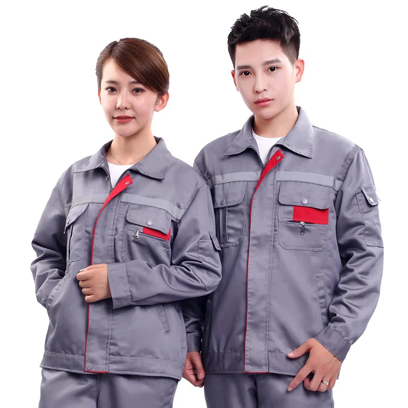 スーツ French China Work Wear Setup Comfortable Black Labor Uniforms Men Work Wear Overall Long