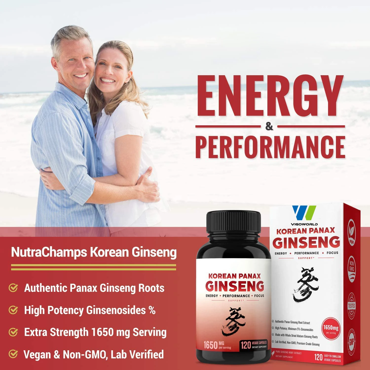 Oem/odm Korean Red Panax Ginseng Capsules For Energy Performance