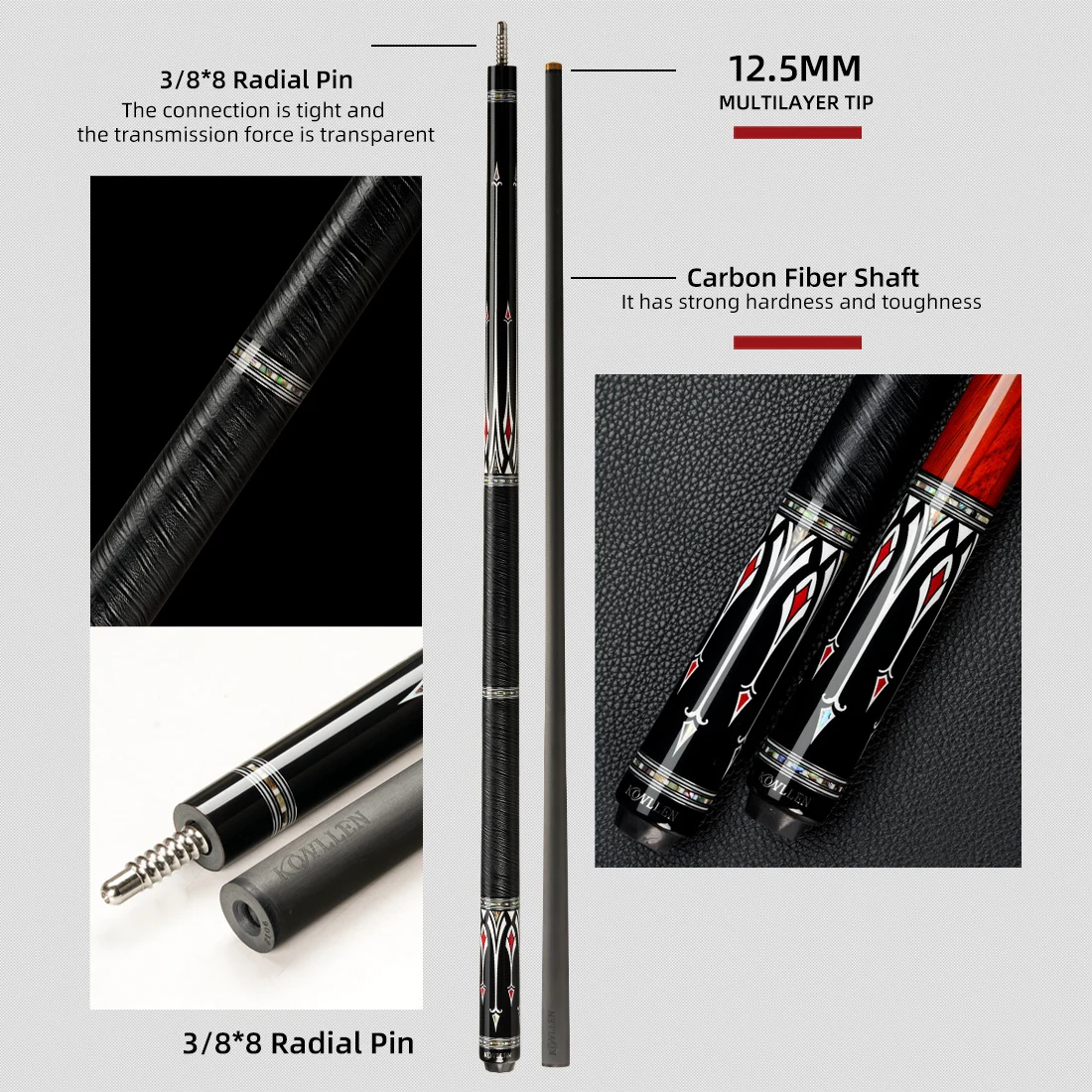 KONLLENカーボンファイバーシャフト