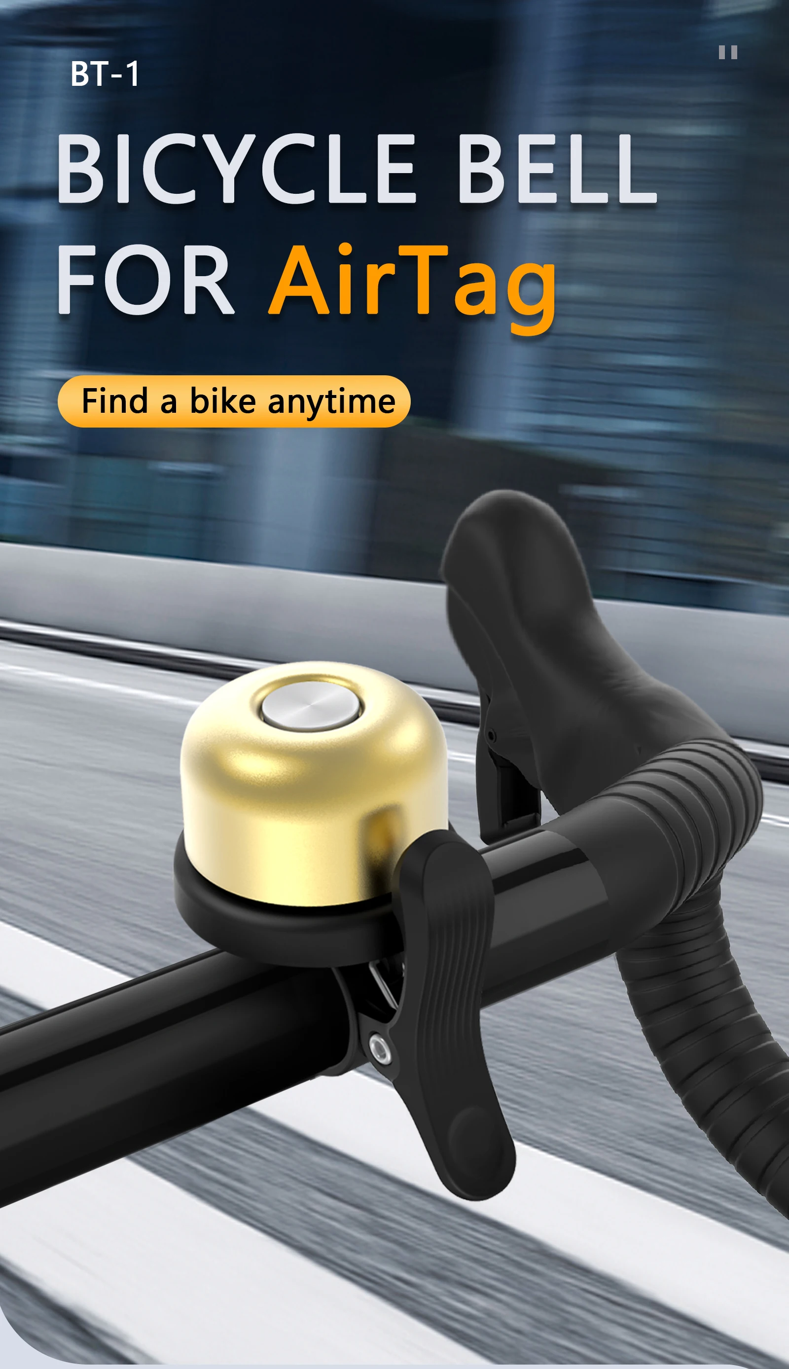 Bt 1 Bicycle Atore Airtag Reflective Round Bike Bell Ring Cover