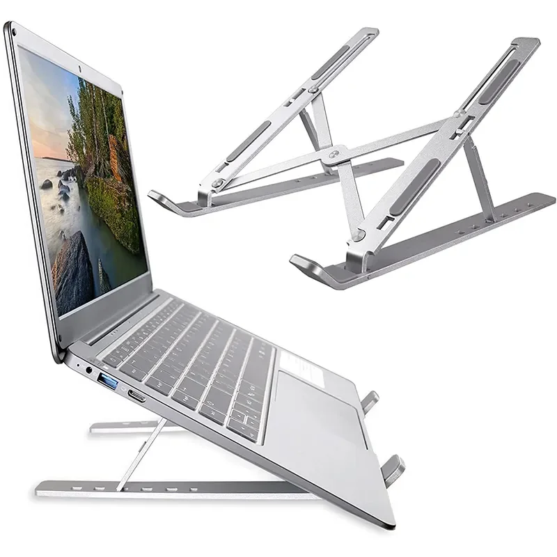 Promotional Aluminum Product Portable Adjustable Laptop Stand Notebook for Mabook Tablet Foldable Holder
