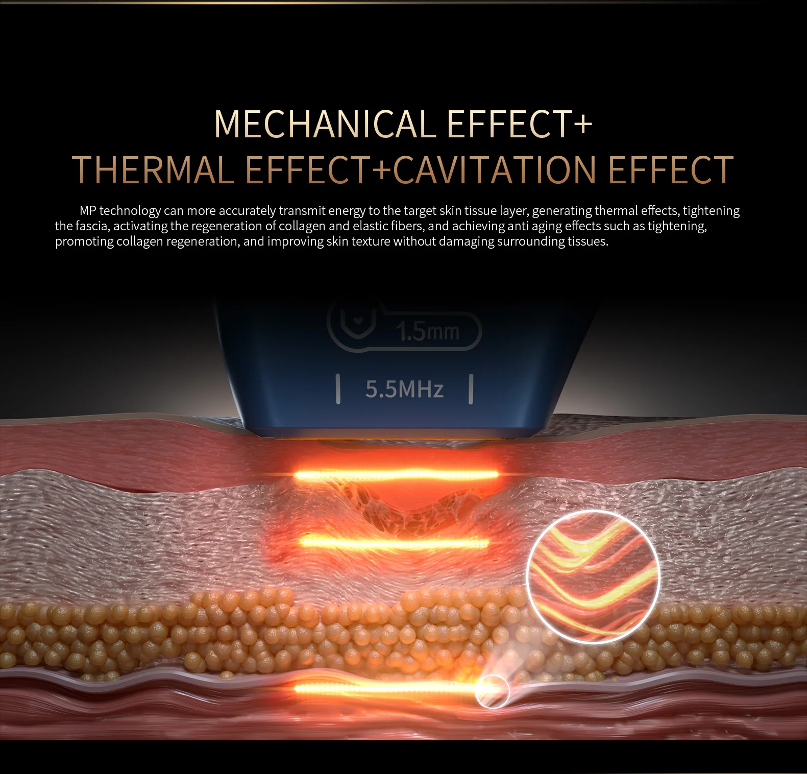 2023 New Model Gold TT 12 D Face Lift Machine 2 in 1 Rotating 360 12D Hifu Mmfu MPTSTL