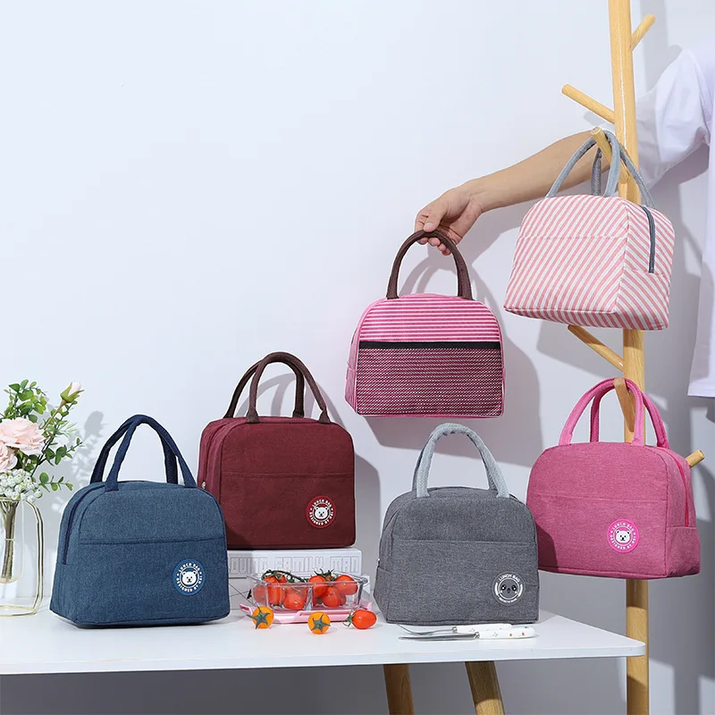 Оптовая продажа водонепроницаемая алюминиевая фольга Изолированная Детская сумка для обеда термоизоляционная переносная пикника