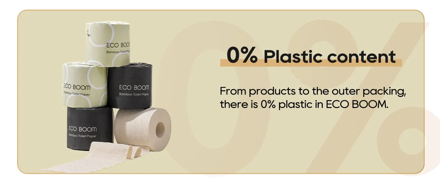 ECO BOOM natural ecologic eco bio printed 3 ply in bulk supplier distributor toilet paper roll