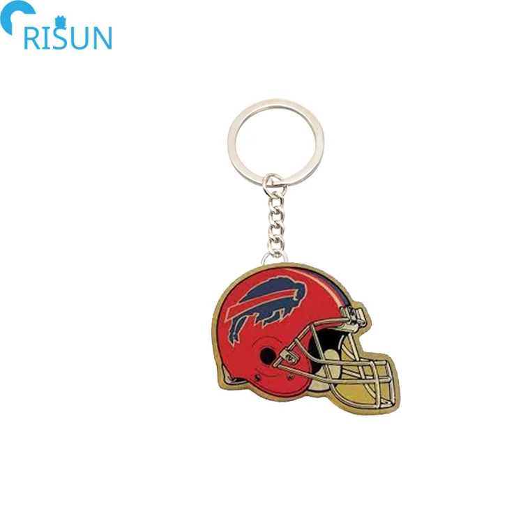 Wholesale Buffalo Bills Helmet Enamel Keychain Custom Logo 32 Teams Nfl