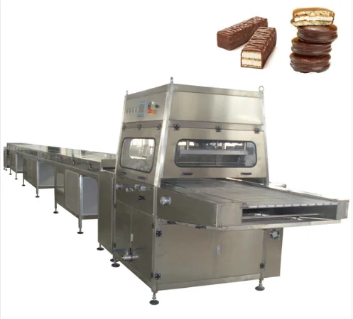 Automatic chocolate single-sided coating enrobing machine with cooling tunnel