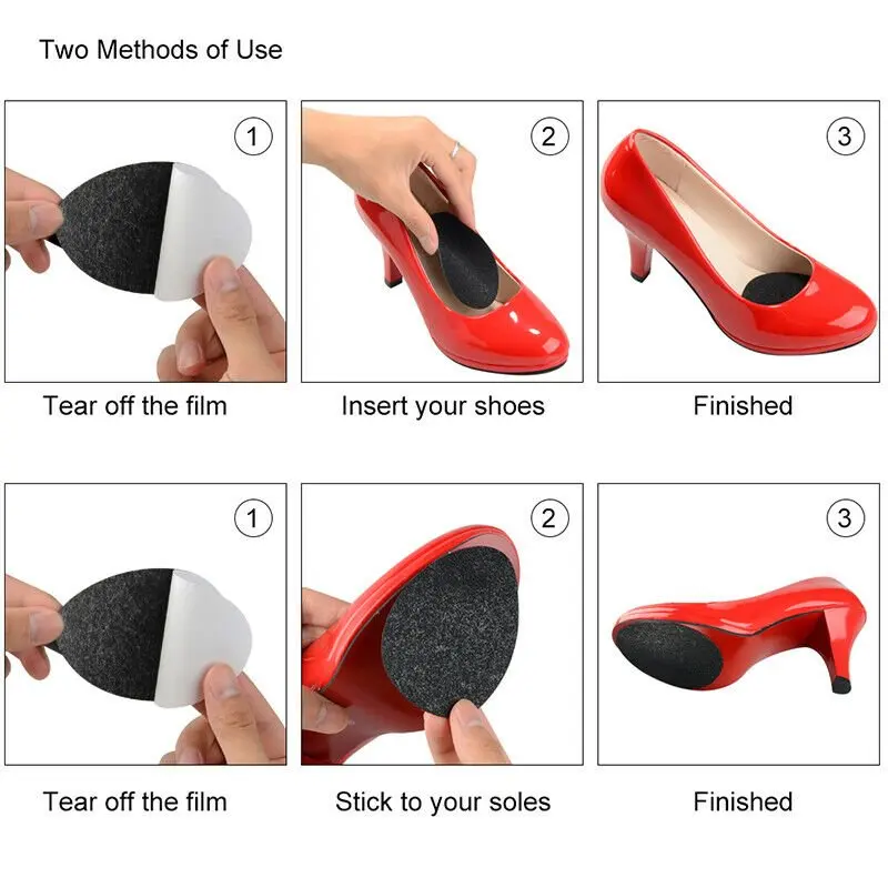 Anti Slip Stick Shoes Heel Sole Grip Protector Rubber Pads Self Adhesive DD 