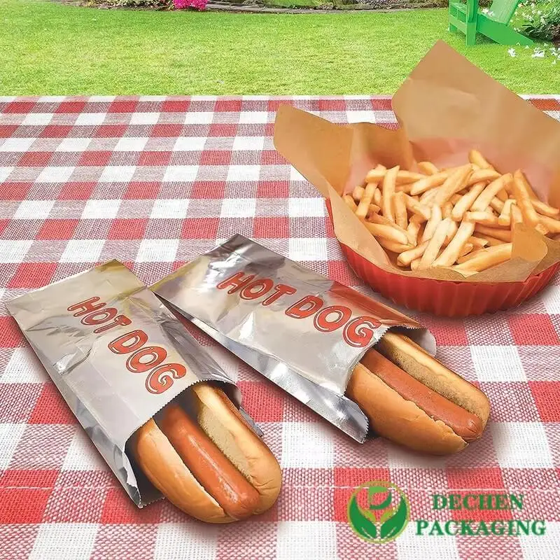 DECHEN PACKAGING fries packaging for restaurant packaging reference from DECHEN fries, kebab, hot dog and french fry packaging image pool