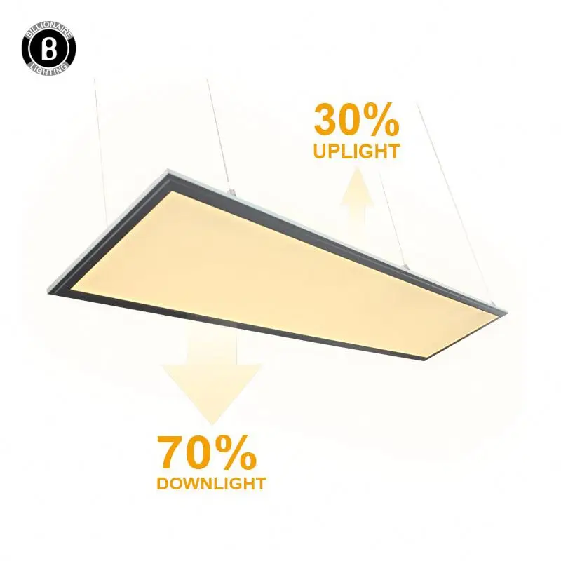 Aluminum Lamp Body Material Emits Light Up And Down led panel light whit ceiling suspended kit