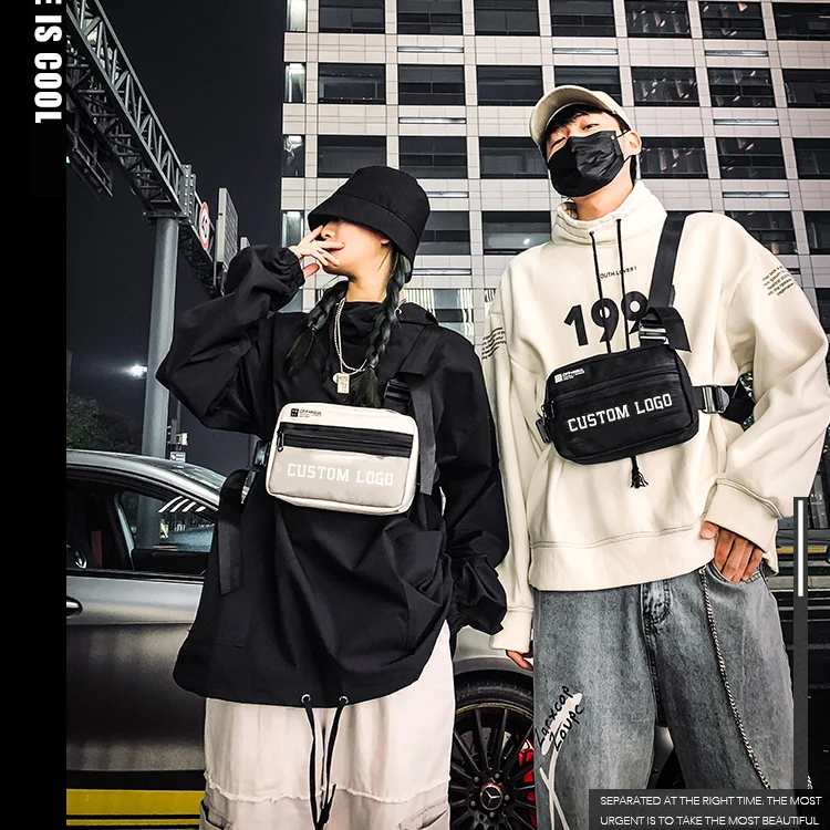 Crossbody Bag Men's Fashion Brand Hip Hop Boys' Small Body Bag Mini Chest  Bag Men's Summer Casual Shoulder Bag Women