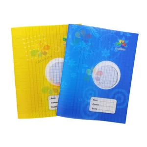 New Style A5 PP Cover Three Color Exercise Book Saddle Stitch French Ruled Full Wood Pulp Custom Factory Supply