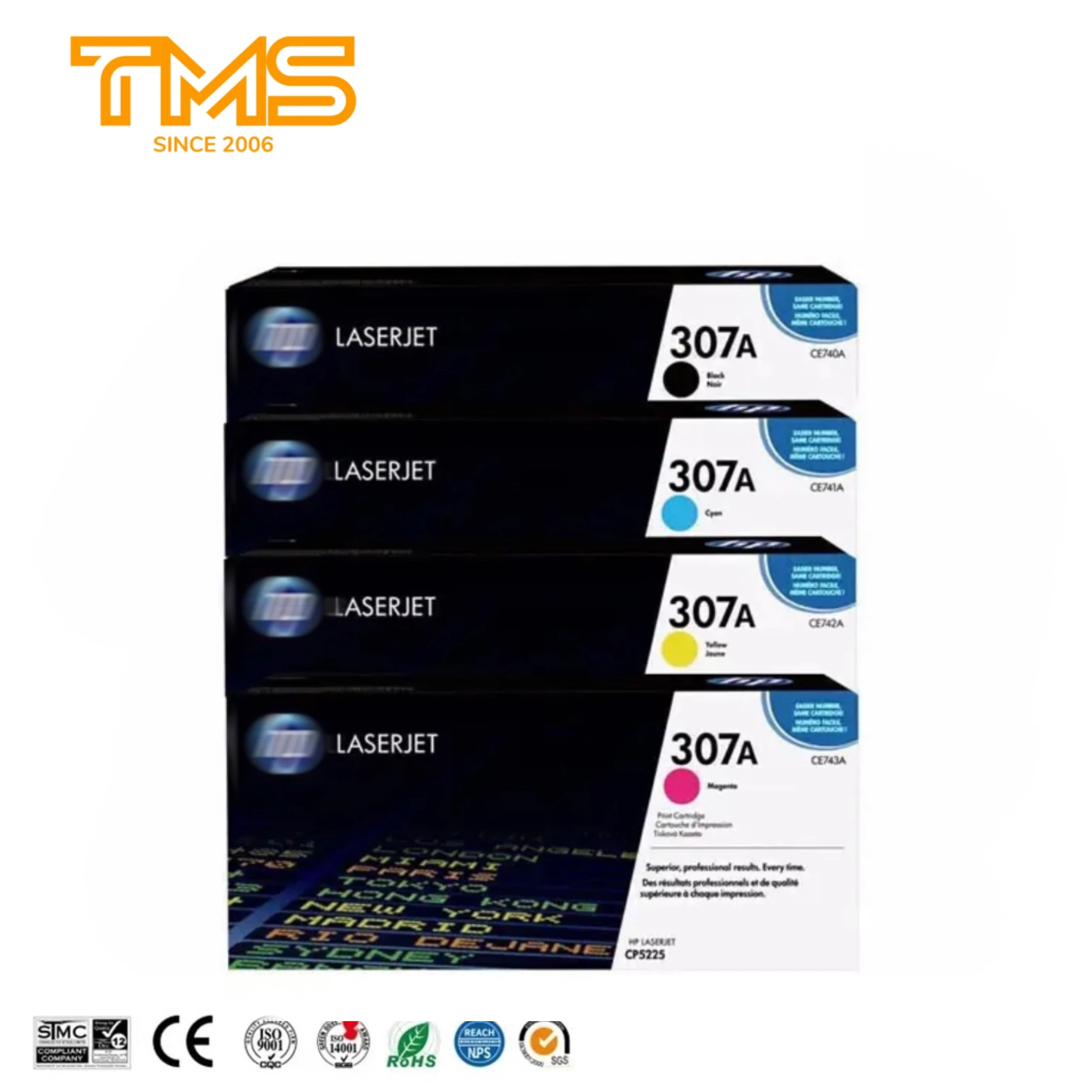 HP Original Color Toner Cartridge 307A CE740 for CP5225