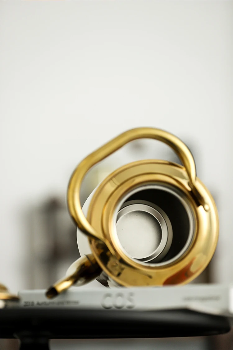 Family 1500 ml 2L Luxury Golden Stainless Steel 201mirror Polished No Leak Safety Coffee Tea Net Filter Boiling Hot Water Kettle