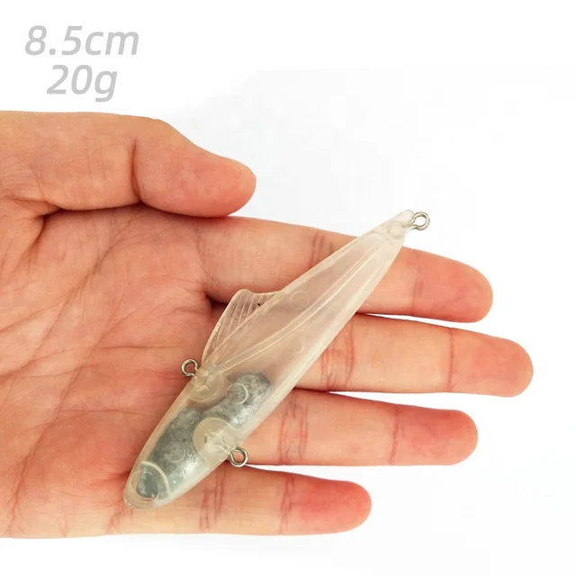 OEM 85mm 10g blank lipless crankbaits hard artificial plastic vib fishing lure crank bait