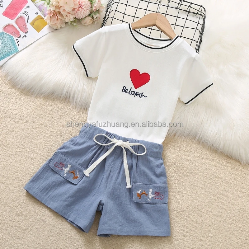 2022 children's wear women's T-shirt set high quality factory direct sales