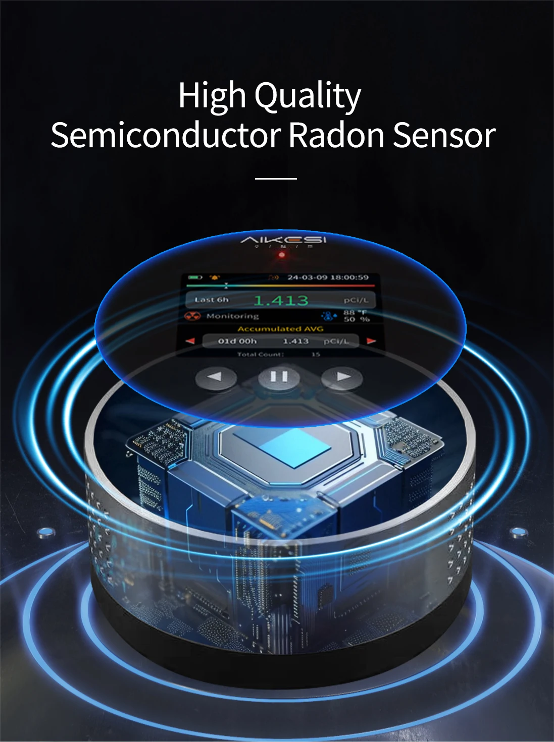 Radon Semiconductor Sensor for Accurate Radon Detection - OEM