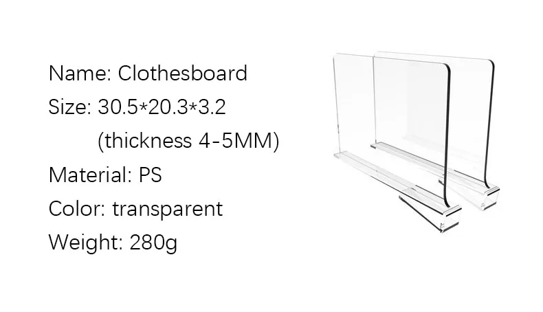 Transparent Plastic Baby Clothes Divider Multifunctional Closet Organizer for Wardrobe & Living Room