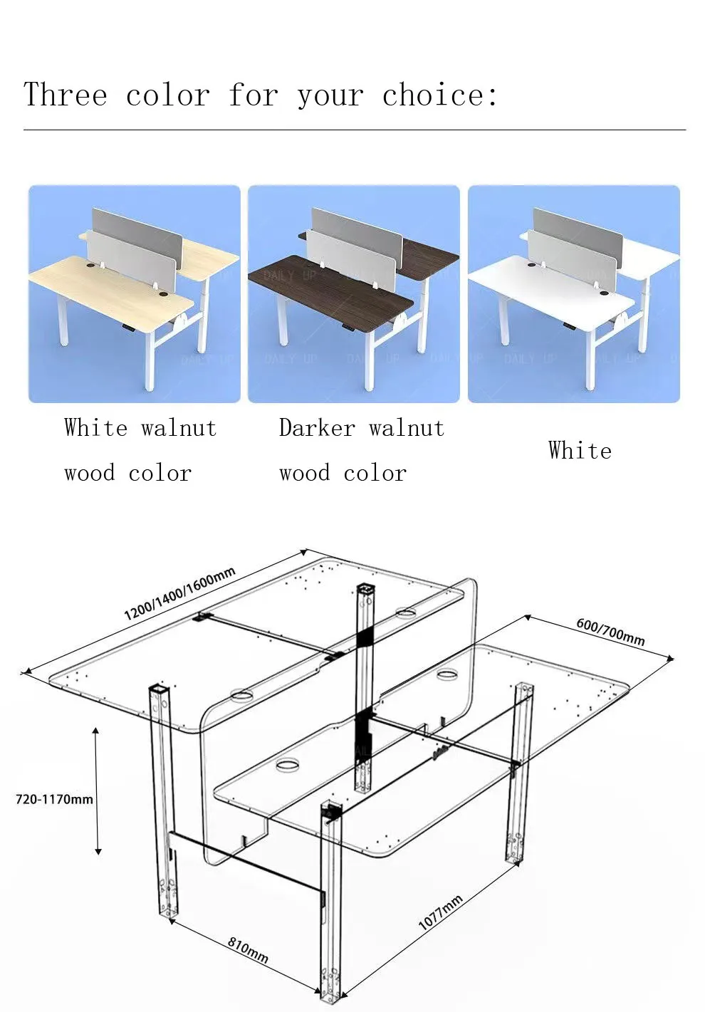 Electric Height adjustable desk single motor Office Table work office table with metal leg for office space