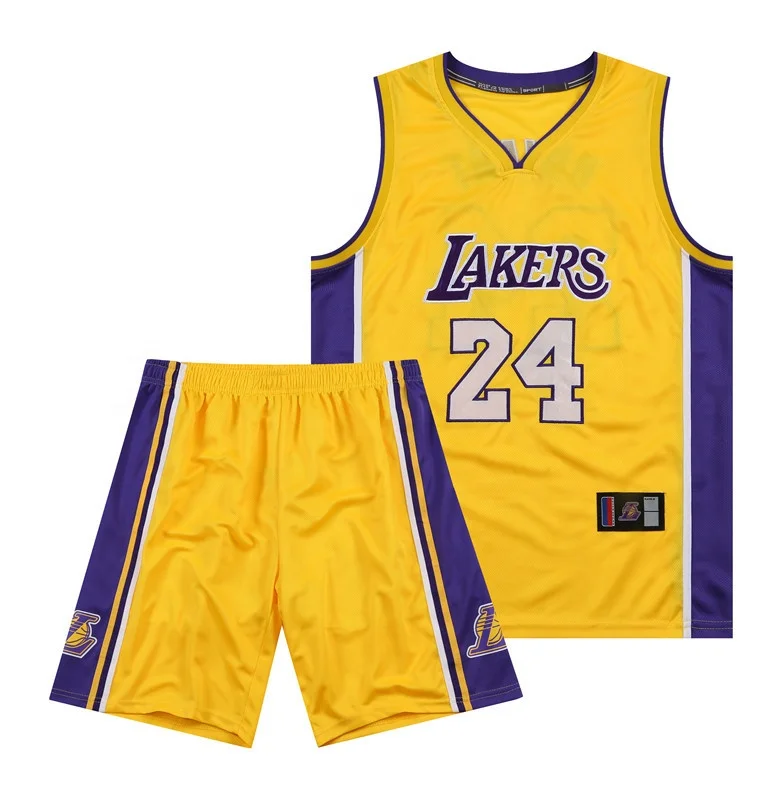 Wholesale Cheap custom team logo sports embroidery jerseys V-neck vest men  all star American basketball lakers jersey From m.