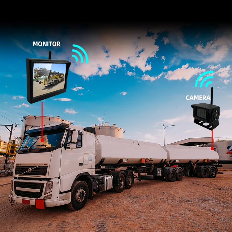 Wemaer Wireless Rear View Backup Reverse Camera 18 IR LED Night Vision Waterproof + 4.5" Car Monitor for RV Bus Truck Trailer supplier