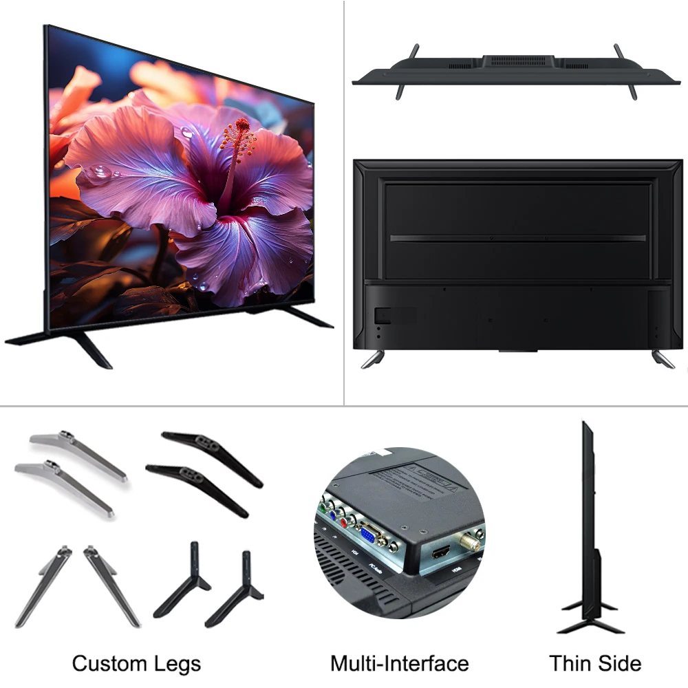 DC 12V LEDテレビ 32インチ フラットスクリーン フルHD 低電力 HDTV 
