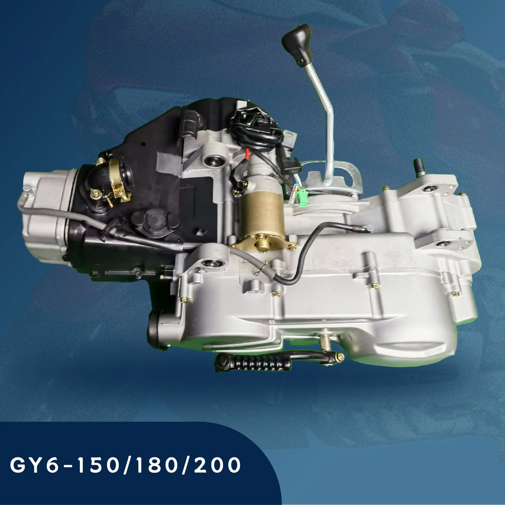ATV Motorcycle GY6-150 180 200cc Engine Assembly with Reverse Gear for ...