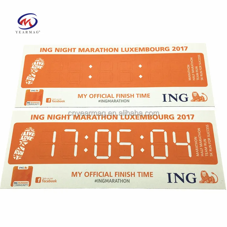 Direct Factory Customizable Marathon Fridge Magnet Sticker Soft Rubber Magnet Sheet Racing Magnets Outstanding Finishing Time