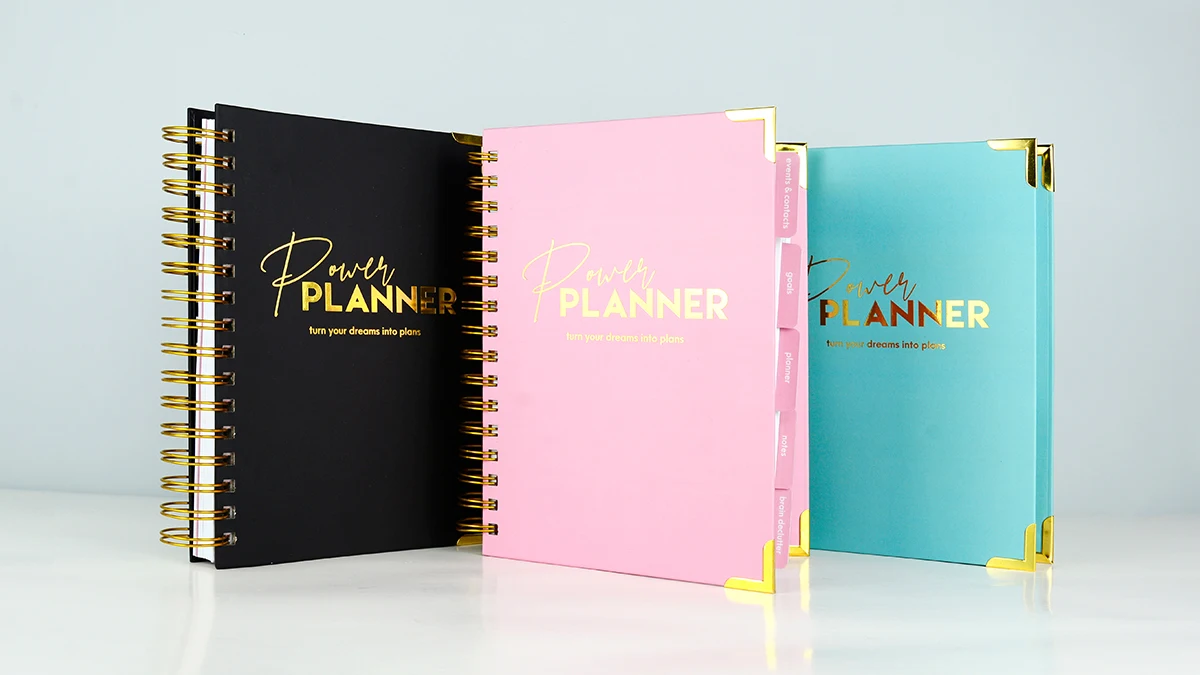 Wholesale A5 Black Spiral Weekly Manifestation Goal Journal Planner And Agenda Notebook With