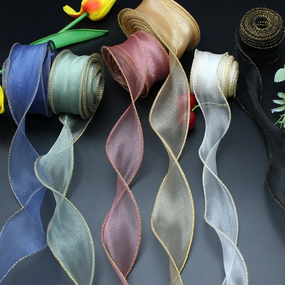 Silk Ribbon Bracelet Satin Used for Florists Fresh Flower Packaging Material Floral Wave Gifts