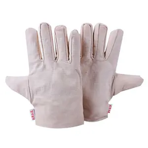 32-Line Cotton Canvas Gloves Electric Welding and Soldering Labor Protection Supplies Electrician's Cloth Gloves