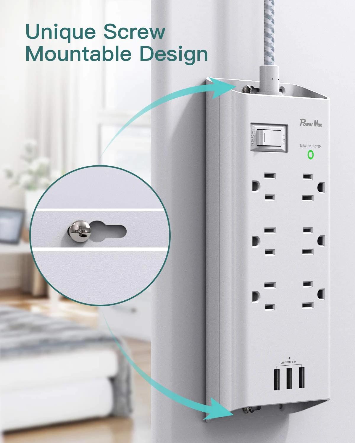 Portable Rechargeable Power Socket Etl Power Travel Converter Extention Cord Wireless Power Socket