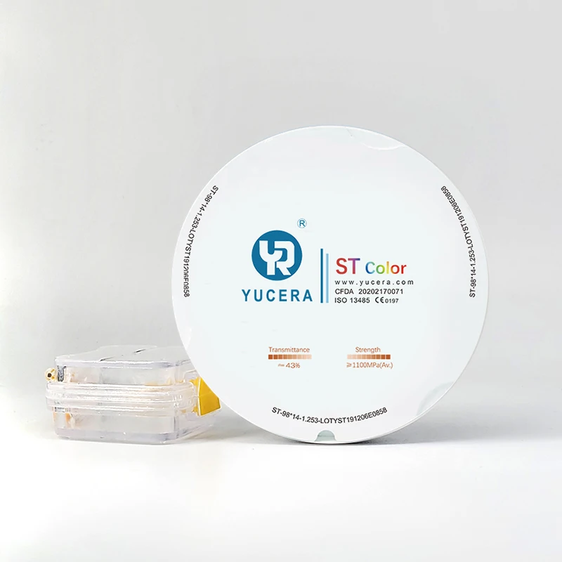 China Factory Price AG System Zirconia Blank 89mm ST Color Preshaded Dental Zirconium Blank