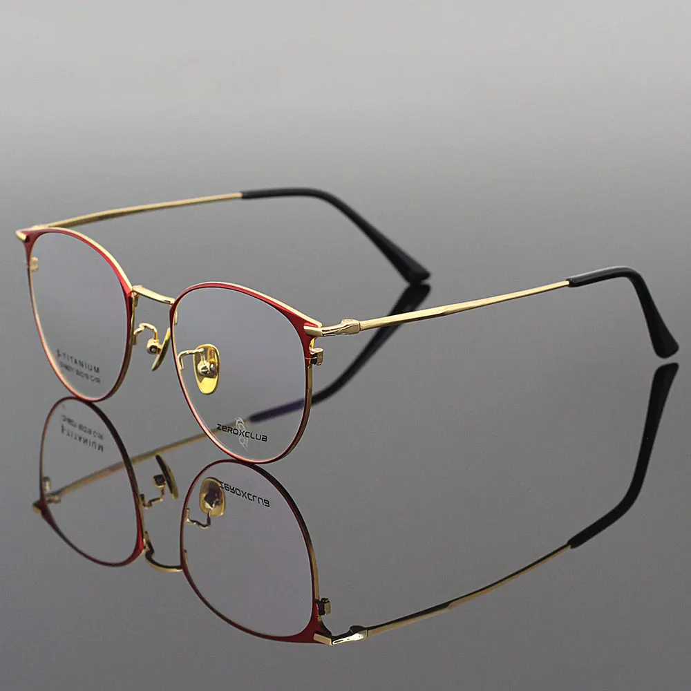 Kazu 66271 Round Wire Frame Titanium Glasses Optics Glass Frames