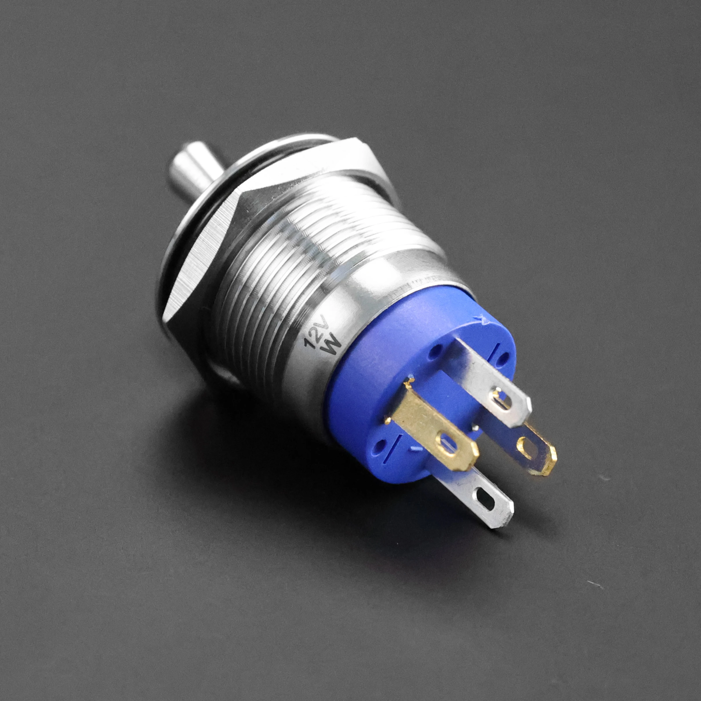Langir Round Illuminated Metal Toggle Switch Waterproof IP67 19mm LED Toggle on OFF Switch for Car Boat Motor Automotive