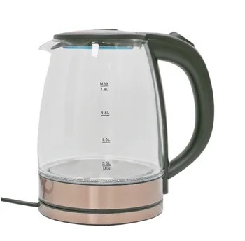 Electric 1.8L High Borosilicate Glass Kettle Temperature Control Cordless Keep Warm Rose Gold Color for Home Kitchen Appliance