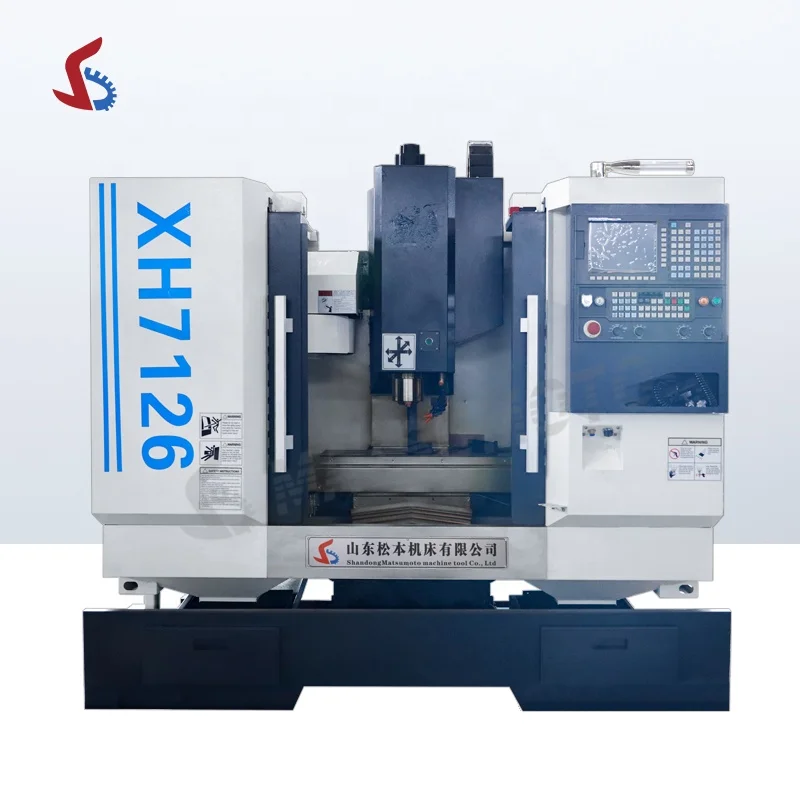 Small Vertical CNC Machining Center 3 Axis XH7124/XH7126 Heavy Duty Milling Machine BT40 Spindle Competitive Price XK7126 Model