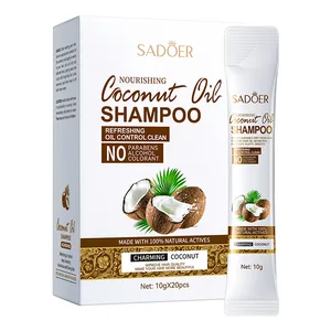 SADOER Organic Natural Portable Hair Care Anti Dandruff Hair Loss Hydrating Thickening Coconut Oil Shampoo