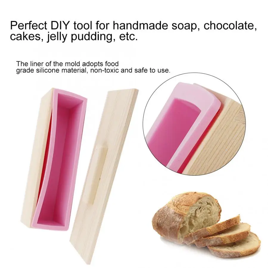 Wholesale Large Rectangle Silicone Making Soap Loaf Handmade Mold