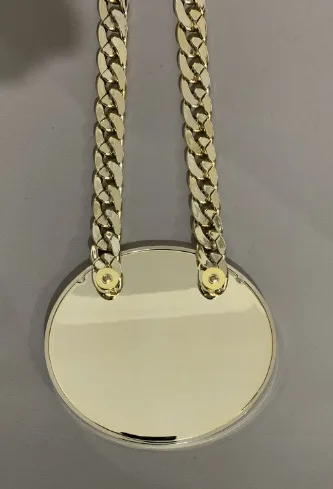 Greatest of All Time Turnover Chain Big Gold Awards Medal Goat Trophy Necklace Champion Chain for Football