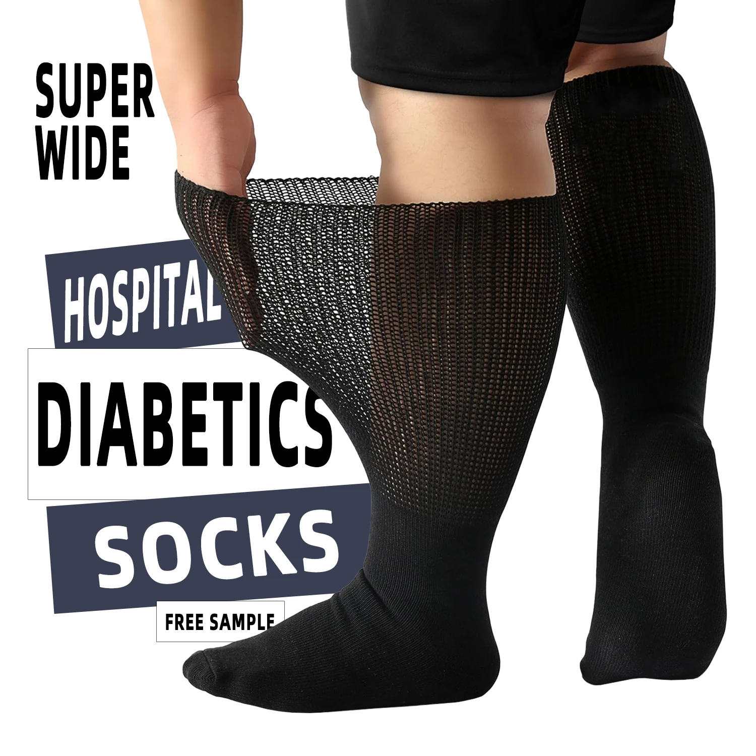 Calzini Diabetici Uomo E Donna In Bambù - Non Leganti Alla Caviglia, Extra Larghi E Senza Cuciture, Calzini Caviglia Morbidi Per Edema E Problemi Circolatori, Colori Vivaci (Taglia M E L)