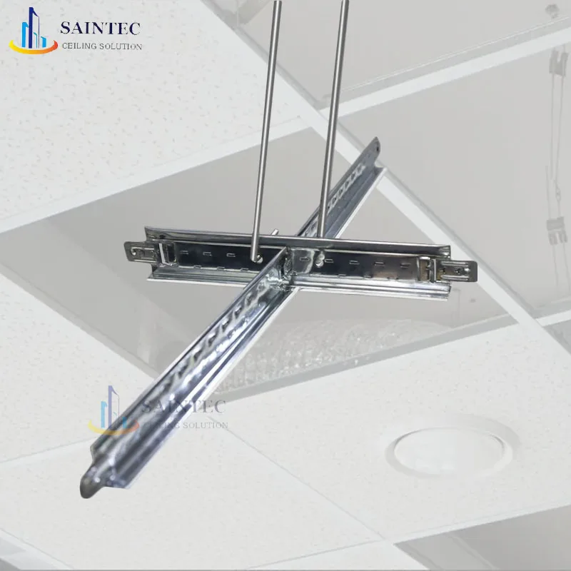 Modern Design Galvanized Steel Drop Baffle Grid Ceiling Tiles Frame Keel Suspension System Ceiling Components