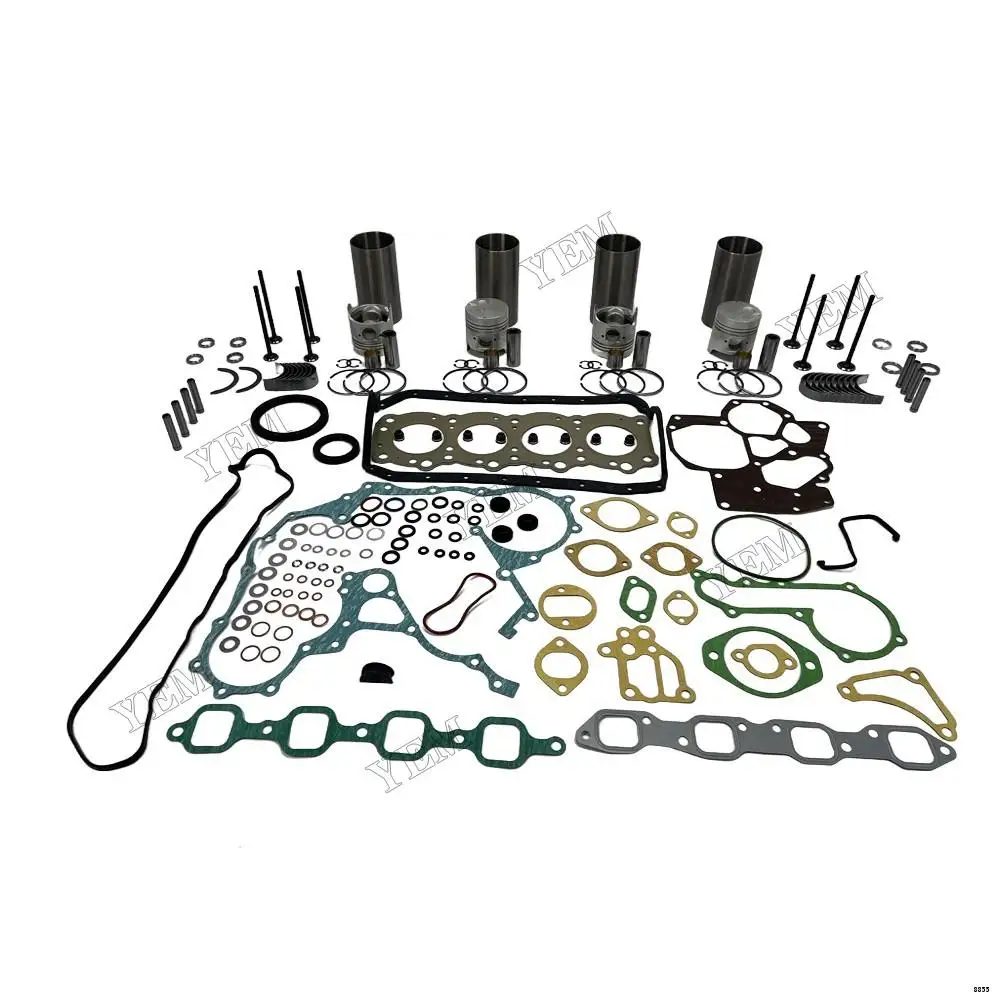4FE1 Rebuild Kit With Cylinder Gaskets Piston Ring Liner Bearing Valves for Isuzu